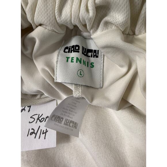 Ciao Lucia Tennis Sweatshirt Skirt Set Women's Large Ivory Clay Orange Trim - Picture 4 of 8